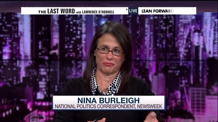 Nina Burleigh presenting news for newsweek